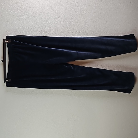 Evan Picone | Women's Dark Navy Loungewear Casual Velour Pants Sz M - Picture 5 of 10